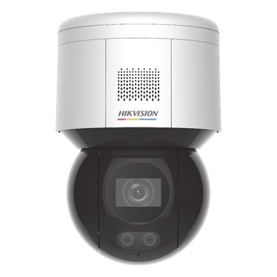 HIKVISION - Domo PT IP 4 Megapixel / Imagen a Color 24/7 / Lente 4 mm / Luz Blanca 30 mts / Exterior IP66 / ACUSENSE (Evita Falsas Alarmas) / PoE+ / Micrófono y Bocina Integrada / WDR 120 dB / MicroSD