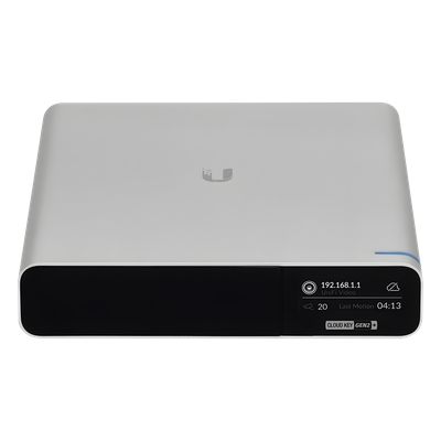 UBIQUITI - UniFi OS Console Cloud Key Gen2 PLUS / con aplicaciones UniFi Network y Protect, para hasta 50 dispositivos y 20 cámaras UniFi HD, incluye disco duro 1TB
