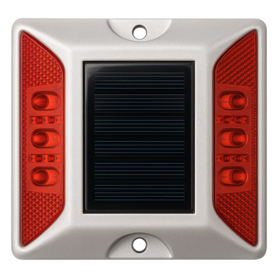 ACCESSPRO - Señalizador Vial Solar / 6 LED Intermitentes / Alcance Visual 800 m (2624.7 ft) / Autonomía 108 h / IP68 / Carga 20000 kg / -25°C a +75°C