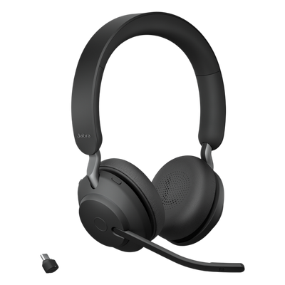 JABRA - Auricular Estéreo Inalámbrico / 37 Horas Autonomía / Cancelación Activa de Ruido / Busylight Omnidireccional / Dongle USB-C / 3 Micrófonos MEMS