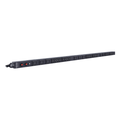 CYBERPOWER - PDU Básico / 30 Amp / 200-230 Vca / 24 Tomas C13 + 8 C19 / NEMA L6-30P / Instalación Vertical / Cable 3 m (9.8 ft)