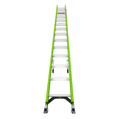 LITTLE GIANT LADDER SYSTEMS - Escalera de Extensión / Aluminio + Fibra de Vidrio / 8.5 m (27.9 ft) / Capacidad 136 kg / Peso 24.31 kg / Escalones Antifatiga / Sistema de Polea Reducido
