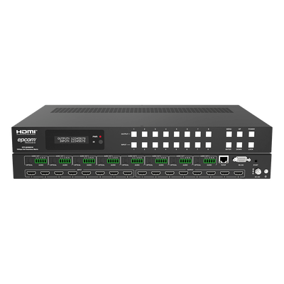 EPCOM PROAUDIO - Matriz HDMI / 8x8 / 4K60 4:4:4 / 18 Gbps / Seamless / Video Wall y Multivista / Audio Balanceado