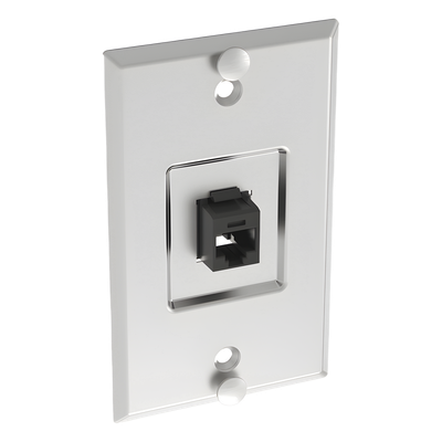 PANDUIT - Placa de Pared Vertical / 1 Puerto Keystone / Cat5e / Acero Inoxidable / 114.3 mm (4.50 pulgadas)