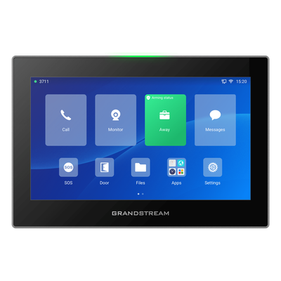 GRANDSTREAM - Estación de Intercomunicación SIP / Pantalla Táctil 7" HD / Wi-Fi 6 Dual-Band / Bluetooth 5.0 / 8 Canales de Alarma / Android 13