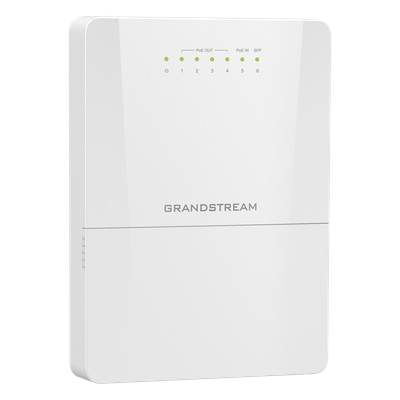 GRANDSTREAM - Switch PoE Administrable para Exteriores / 6 Puertos / 5 GE + 1 SFP / IP66 / PoE Integrado / Gestión Remota
