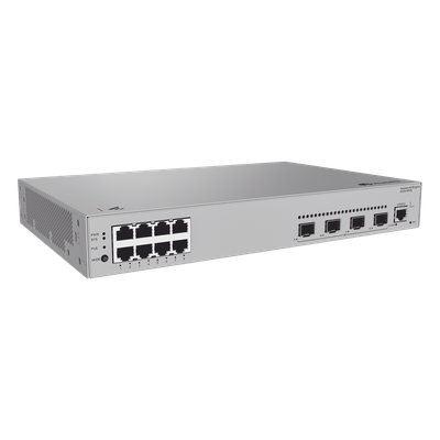 HUAWEI - Switch Administrable Capa 2 / 8 Puertos PoE+ Gigabit / 4 SFP Uplink / PoE Perpetuo / 125 W / 18 Mpps / 24 Gbps / 1.52 ft x 1.03 ft x 0.69 ft