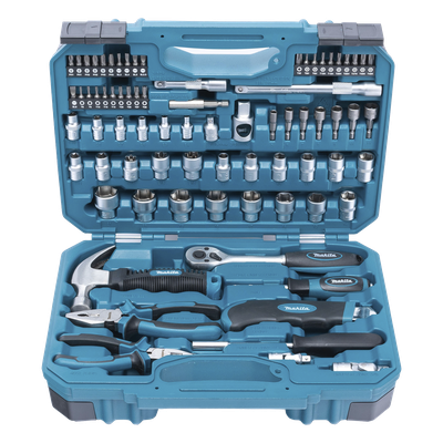 MAKITA - Juego de herramientas manuales / 76 piezas / Acero de alta resistencia / Brocas y puntas para metal, concreto y madera / Maletín organizador