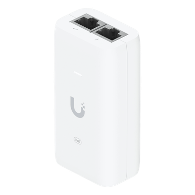 UBIQUITI - Adaptador PoE+ / 30W / 48V DC / Gigabit Ethernet / Protección Sobretensión / Entrada 100-240V AC
