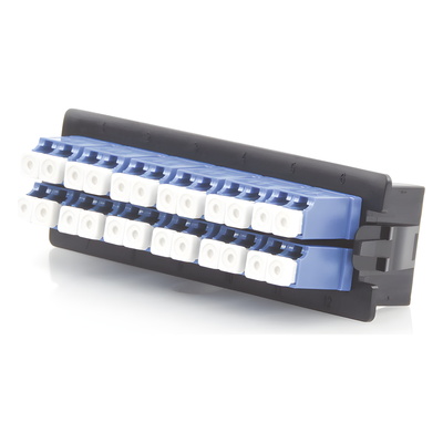 LINKEDPRO BY EPCOM - Placa Acopladora / 12 Acopladores LC Duplex / Fibra Monomodo / Compatible LP-ODF-8024