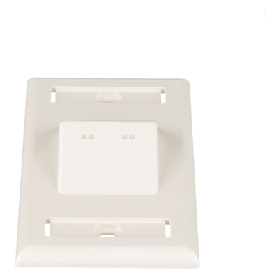 PANDUIT - Placa de Pared Vertical / 2 Puertos Mini-Com Inclinados / ABS / Blanco Mate / Con Etiquetas