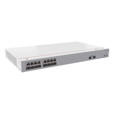HUAWEI - Switch Gigabit No Administrable PoE / 16 Puertos 10/100/1000 Mbps PoE+ / 2 Puertos SFP Uplink / 124W / 36 Gbps