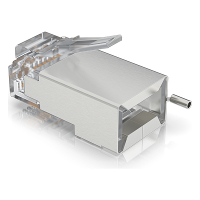 UBIQUITI - Conectores RJ45 Blindados / Protección ESD / 100 Unidades / Compatibles UISP Cable Pro y Carrier / Sin Soldadura