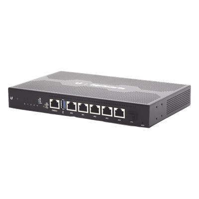 UBIQUITI - Router Edge / 6 Puertos Gigabit / 1 SFP / PoE 24V Pasivo / 6 Gbps / 4-Core 1 GHz