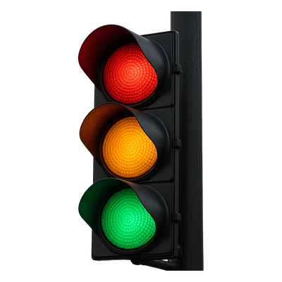 ACCESSPRO - Semáforo de Señalización LED / 3 Colores Rojo-Amarillo-Verde / 204 LEDs por Color / 400-600 cd / 110 VCA / 13 W / IP Hermético
