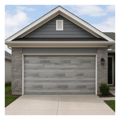 ACCESSPRO - Puerta Seccional de Garage / 20 x 9 Pies (6.10 x 2.74 m) / Núcleo de Poliuretano 42 mm / Lámina Calibre 26 / Aislamiento Térmico y Acústico / Acabado Laminado Gris Estilo Americano