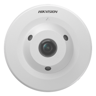 HIKVISION - Cámara Fisheye TurboHD / 3K 5 Megapixel / 180° FOV / Lente 1.8 mm / Dual Light 10 m (32.8 ft) / Audio Coaxitron / IP67 / IK08