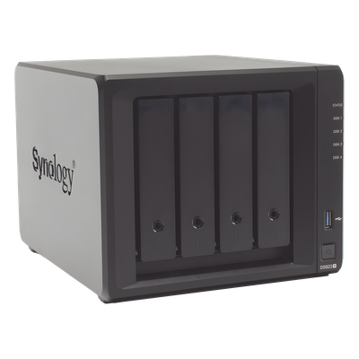 SYNOLOGY - Servidor NAS de 4 Bahías (Expandible a 9 Bahías) / Hasta 162 TB / Servicio Nube Gratis (P2P) / Administración Remota y Respaldo Programado