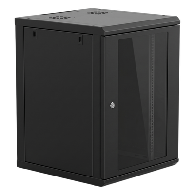 LINKEDPRO - Gabinete de Pared 16U / 635 mm (25 in) Profundidad / Cristal Templado / Acero Reforzado / 100 kg Capacidad / Interior