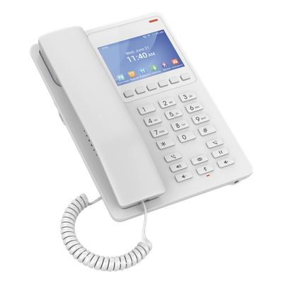 GRANDSTREAM - Teléfono IP Hotelero / Pantalla LCD Color / 2 Líneas SIP / Wi-Fi 6 / Códec Opus / 3 Vías Conferencia