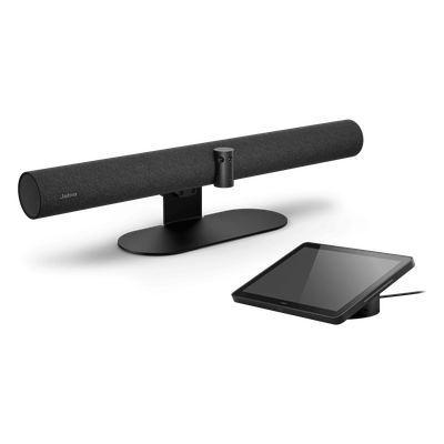 JABRA - Sistema de Videoconferencia Todo en Uno / Cobertura Panorámica 180° / Triple Cámara 4K / Audio con 8 Micrófonos / Pantalla Táctil 10.1" / Zoom Digital 6x