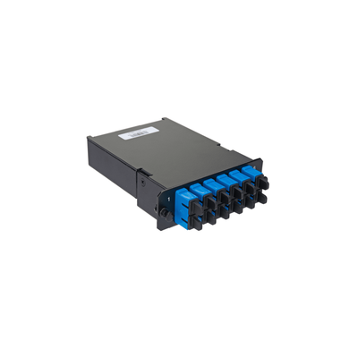 PANDUIT - Placa Acopladora de Fibra Óptica / 12 Pigtails Monomodo OS2 / 6 Conectores SC Duplex / 12 Fibras / 1 m (3.28 ft) / Color Azul
