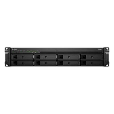 SYNOLOGY - Servidor NAS Rack / 8 Bahías Expandible a 12 / CPU AMD Ryzen V1500B / 4 GB DDR4 ECC Hasta 32 GB / 10/25GbE SFP28 / Lectura 2,315 MB/s / Escritura 1,147 MB/s