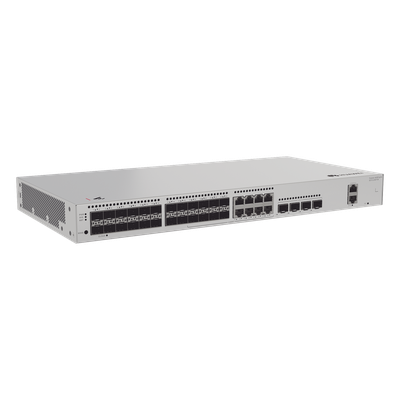 HUAWEI - Switch Capa 3 Administrable / 24 Puertos 1GE SFP / 8 Puertos Combo 10/100/1000 Mbps / 4 Puertos 10GE SFP+ Uplink / iStack / ERPS