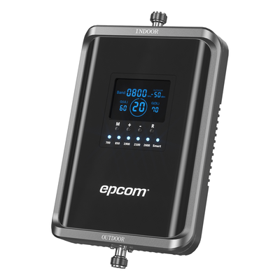 EPCOM - Amplificador de Señal Celular / 5G Pentabanda / 1000 m² (10763.9 ft²) / 70 dB Ganancia / VoLTE / Múltiples Operadores
