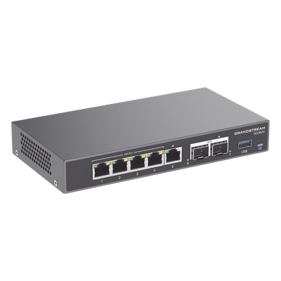 GRANDSTREAM - Router Firewall / IP PBX 24 Usuarios / Switch PoE 4 Puertos / SFP 2.5G / VPN 2.5 Gbps / 3x WAN Configurables