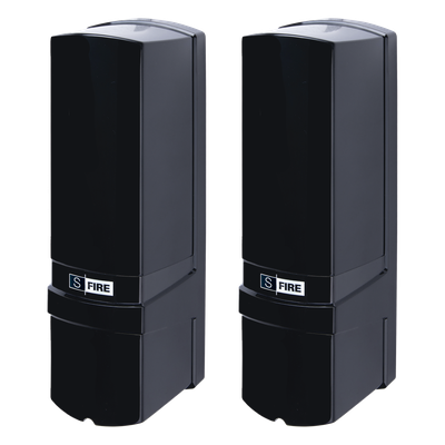 SFIRE - Barrera Infrarroja Perimetral / 3 Rayos / 4 Frecuencias / 100 m (328.1 ft) Exterior / IP65 / Alimentación Dual 12-24 Vcc