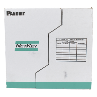 PANDUIT - Bobina de Cable UTP / Cat 5e / 24 AWG / 305 m (1000 pies) / PVC CM / 4 Pares / Cobre Sólido / Azul