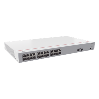 HUAWEI - Switch Gigabit No Administrable PoE / 24 Puertos 10/100/1000 Mbps PoE+ / 2 Puertos SFP Uplink / 124W / 52 Gbps