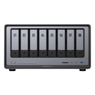 UGREEN - NAS Profesional / 8 Bahías SATA + 2 M.2 NVMe / Intel Core i5-1235U 10 Núcleos / 2 Puertos 10GbE / Thunderbolt 4 40 Gbps / HDMI 8K / DDR5 64 GB / PCIe 4.0 x4