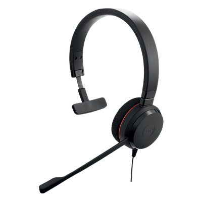 JABRA - Jabra Evolve 20 Mono con conexión USB, micrófono con cancelación de ruido de última generación, configuración Plug and Play, Certificación Microsoft Teams (4993-823-109)