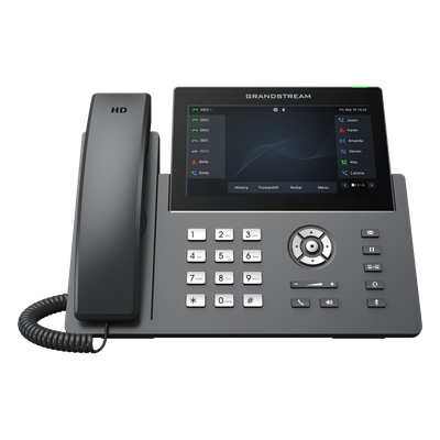 GRANDSTREAM - Teléfono IP / 12 Líneas SIP / 6 Cuentas / Pantalla Táctil 7" / Wi-Fi Dual Band / PoE Gigabit / Bluetooth / Audio HD Opus