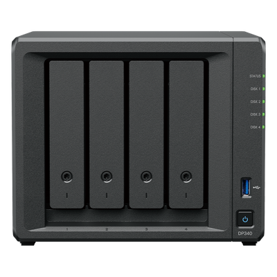 SYNOLOGY - Dispositivo de Protección de Datos / 14.5 TB Capacidad de Respaldo / RAID 5 con 4 HDD de 8 TB / RAID 1 con 2 SSD de 400 GB / Puerto 10 GbE / Inmutabilidad Anti-Ransomware