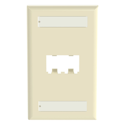 PANDUIT - Placa de Pared Vertical / 2 Puertos Mini-Com / Diseño Plano / 69.8 x 114.3 mm (2.75 x 4.5 in) / Marfil