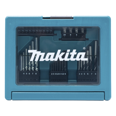 MAKITA - Juego de accesorios multipropósito 33 piezas estuche tipo tablet.