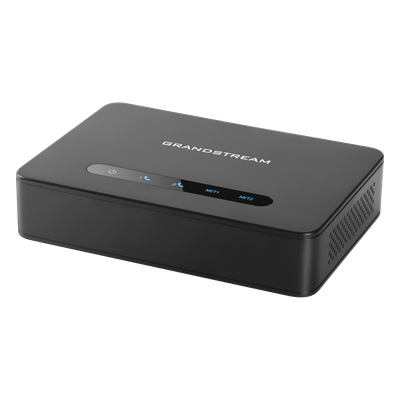 GRANDSTREAM - Adaptador de Teléfono Analógico ATA / 2 Puertos FXS / Router NAT Gigabit / Cifrado AES / Calidad de Voz HD / Fax T.38