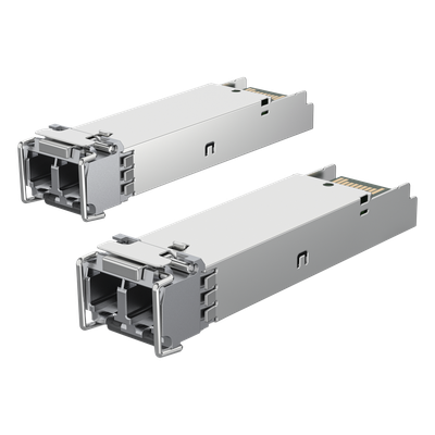 UBIQUITI - Transceptor SFP / 1 Gbps / Multimodo / 850 nm / LC Dual / 550 m (1804.5 ft) / Paquete 2 Piezas