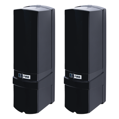 SFIRE - Barrera Fotoeléctrica / Triple Haz / 50 m (164 ft) Exterior / 150 m (492.1 ft) Interior / IP65 / -25°C a 55°C