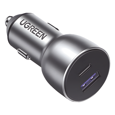 UGREEN - Cargador de Auto / 42.5W / USB-A + USB-C / PD3.0 + QC3.0 / 12-24 VCD / Aluminio