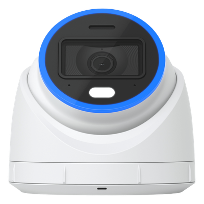 UBIQUITI - Cámara IP Turret / 4K 8 Megapixel / Ángulo Ultra-Ancho 109.9° / IR 40 m (131.2 ft) / AI Reconocimiento Facial y de Matrículas / LED Visión Nocturna a Color / Audio Bidireccional / IP66 IK08 / PoE+