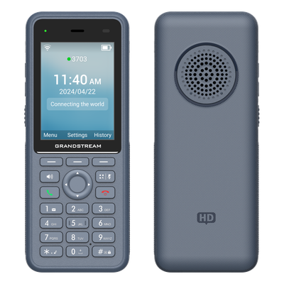 GRANDSTREAM - Teléfono IP Wi-Fi Inalámbrico / Wi-Fi 6 Doble Banda / IP69K / Batería 3000 mAh / 4 Vías Conferencia / Bluetooth / USB-C