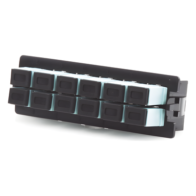 LINKEDPRO BY EPCOM - Placa Acopladora / 12 Fibras Multimodo / 12 Acopladores SC Simplex / Compatible SC-LC-APC-PC/UPC / Interior