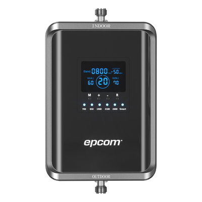 EPCOM - Amplificador Celular / Pentabanda / 70 dB / 20 dBm / 600 m² (6,458 ft²) / 2G-5G