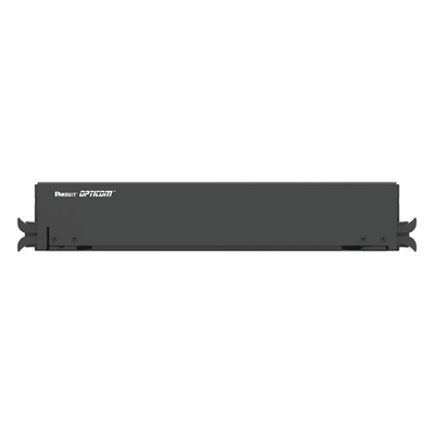PANDUIT - Panel de Distribución de Fibra Óptica, Acepta 8 Placas FAP o FMP, Bandeja Deslizable, Hasta 96 Fibras, Color Negro, 2 UR