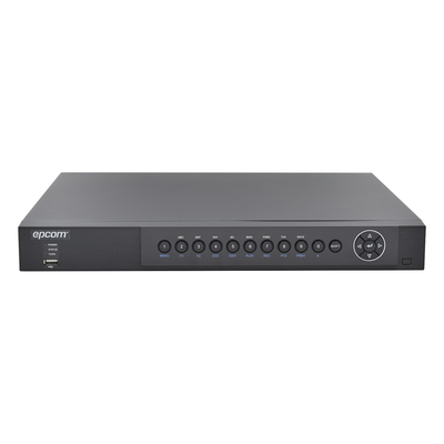 EPCOM - DVR 3 Megapixel / 16 Canales TURBOHD + 2 Canales IP / 2 Bahias de Disco Duro / H.264+ / 4 Canales de Audio / 16 Entradas de Alarma