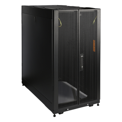 CYBERPOWER - Gabinete Rack / 24U / Montaje en Pared o Piso / Carga Estática 1,365 kg / Puerta Perforada Hexagonal / Rieles Ajustables 905 mm